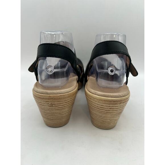 Dansko Marta Black Leather Cutout Mary Jane Clogs Women's US Size 12 EU 42 - Picture 7 of 8